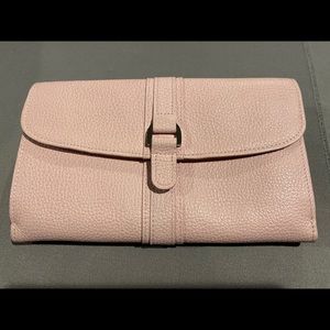 LONGCHAMP CHECKBOOK WALLET IN PEBBLED LEATHER